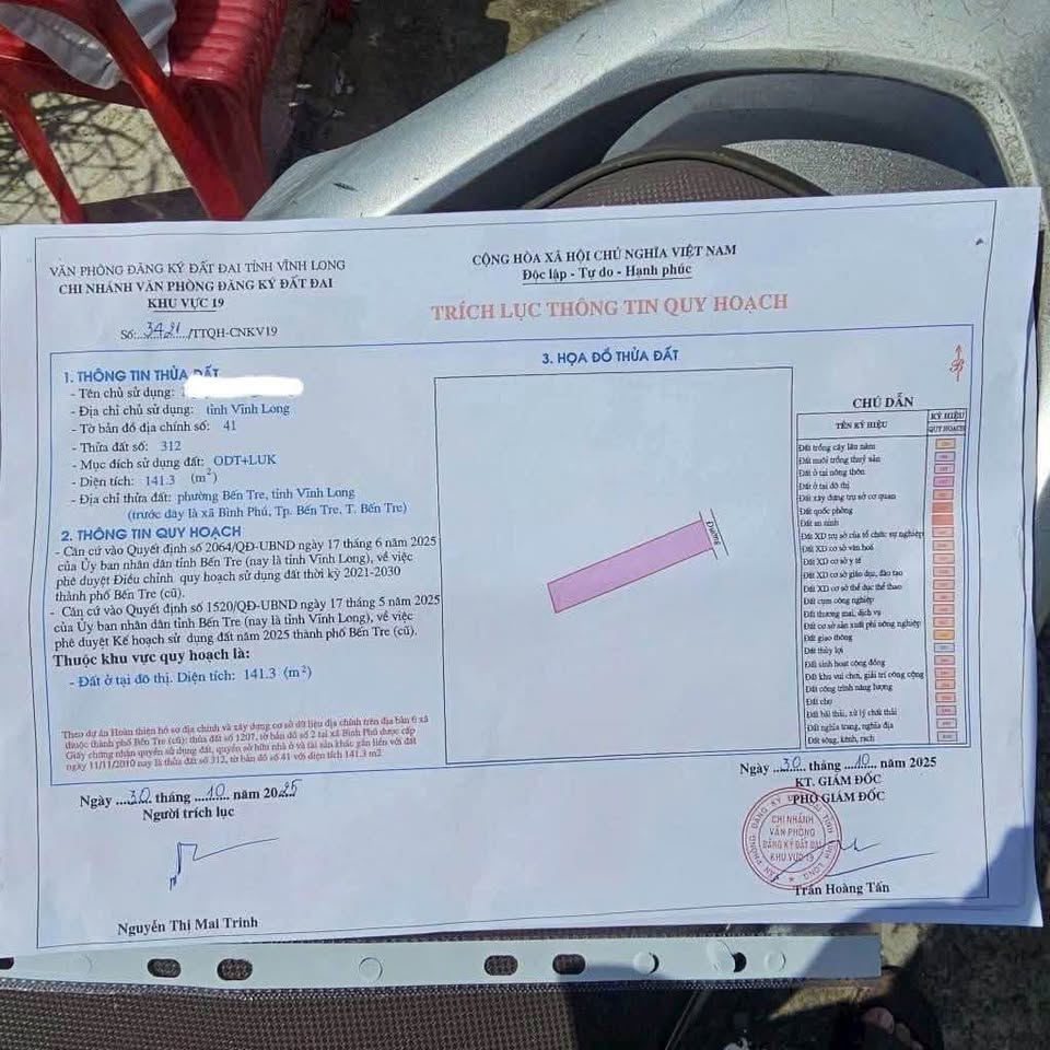 Bán đất nền thổ cư 141m2, sổ đỏ rõ ràng, gần lộ Thống Nhất, Bến Tre