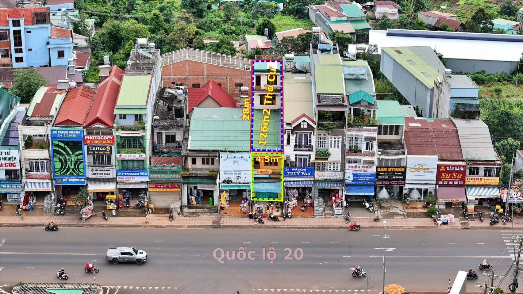 Nhà 3 tầng mặt tiền Hùng Vương, Di Linh, kinh doanh đỉnh, giá mềm