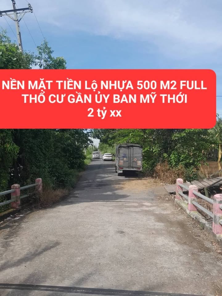 Đất An Giang 500m2 mặt tiền lộ nhựa, 2 tỷ vừa túi tiền, rộng rãi tha hồ xây