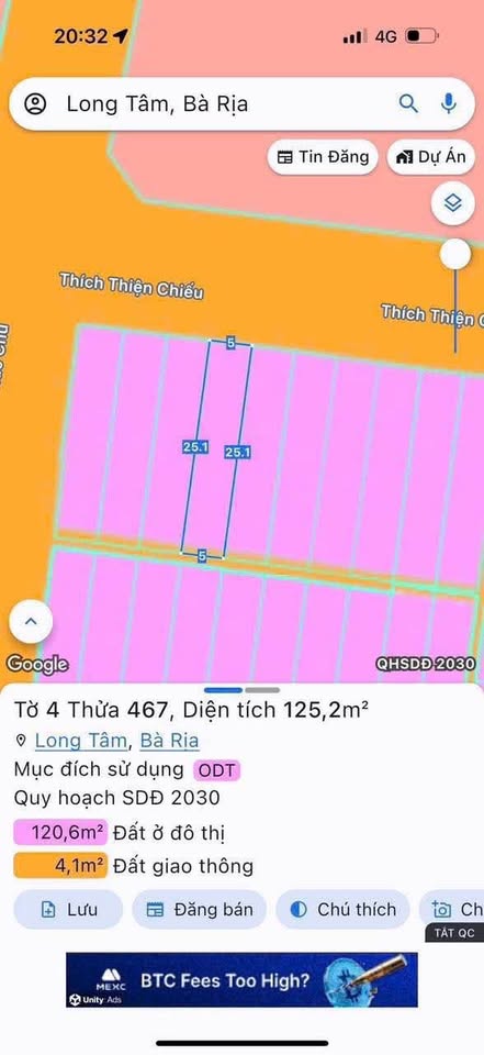 Đất vàng Long Tâm, Bà Rịa, mặt tiền Thích Thiện Chiếu, view công viên cực đẹp