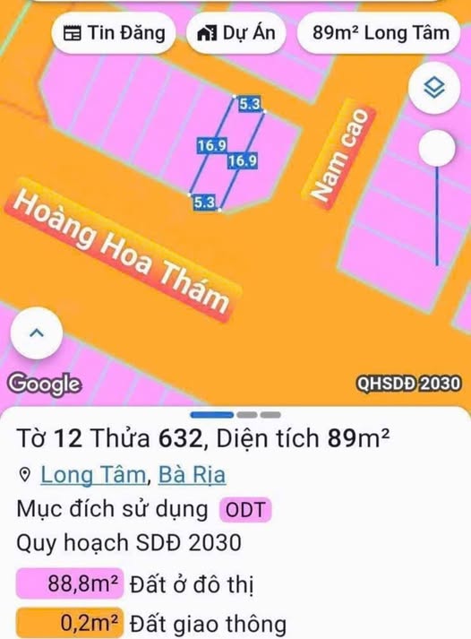 Chào mừng quý khách đến với cơ hội sở hữu một mảnh đất tuyệt đẹp, tọa lạc ngay mặt tiền đường nhựa rộng 30m
