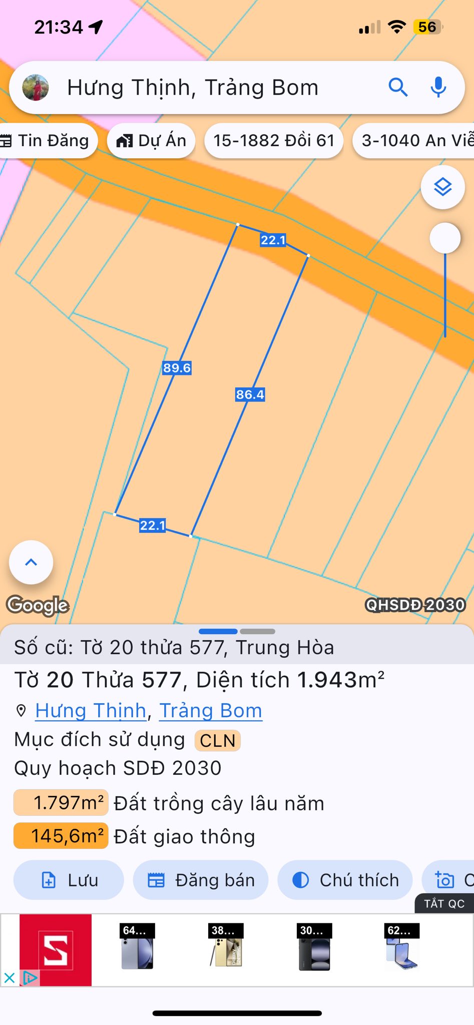 Đất Đồng Nai 2000m2, mặt tiền đường nhựa, giá 3,8 tỷ