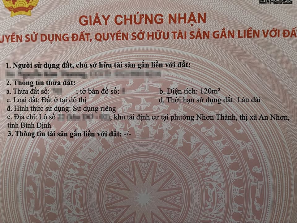 Đất vàng An Nhơn 120m2, 7m mặt đường, giá hời 9 triệu