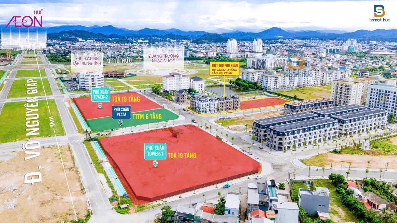 Biệt thự Phú Xuân City - View quảng trường hành chính, 4,5 tỷ