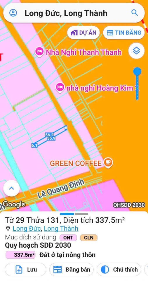 Đất Long Đức - 336m2, có nhà 3 ngủ, giá mềm như bún