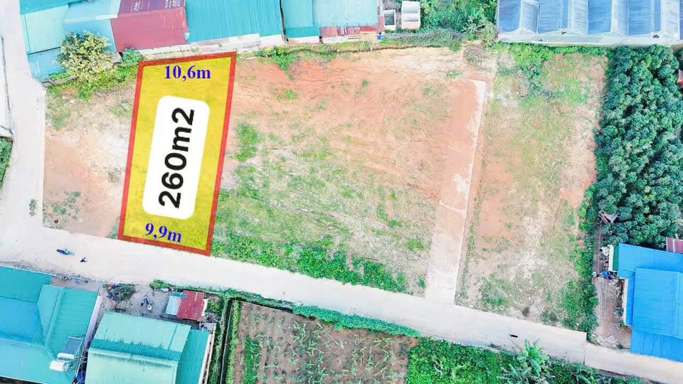 Bán đất Đạ Sar, Lâm Đồng, 260m2, sổ riêng, mặt tiền rộng, giá 1.6 tỷ