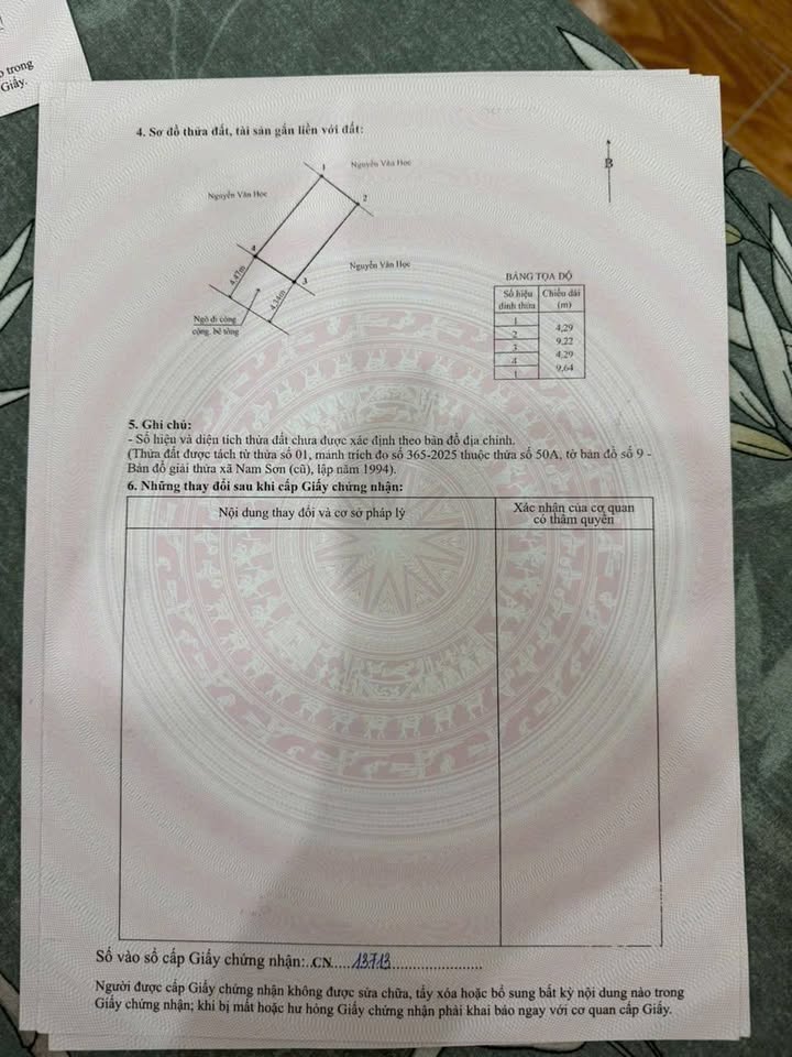 Bán đất tại Cống Mỹ, Nam Sơn, An Dương, ngõ ô tô, giá hơn 900 triệu