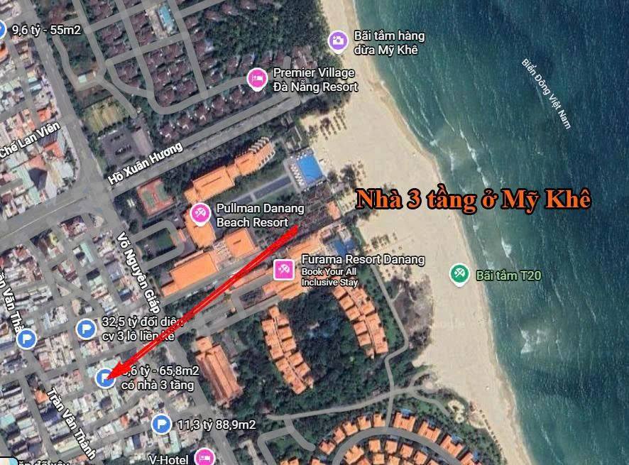 Chỉ hơn 6 tỷ có nhà 3 tầng Võ Nguyên Giáp, ngay trung tâm biển Mỹ Khê, Đà Nẵng