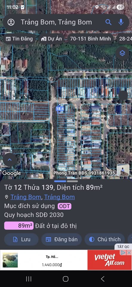 Bán đất thành phố Biên Hòa, tỉnh Đồng Nai giá 1 tỷ