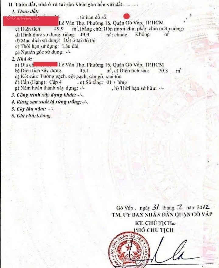 Nhanh còn kịp : nhà 1 căn ra lê văn thọ ( 4 x 12.5 +1 lầu ) sổ hoàn công (4.68 tỷ bl )