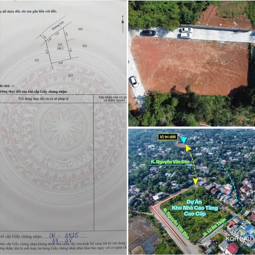 Bán đất Bàu Vá, đường Nguyễn Văn Đào nối dài, đường ô tô vào tận nơi