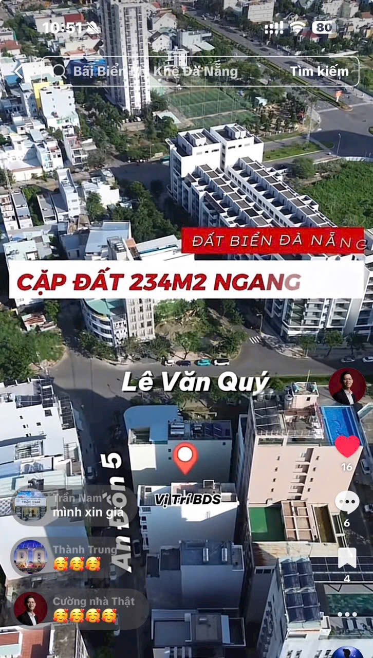 Bán đất biển ngay Phạm Văn Đồng, Sơn Trà, giá cả thương lượng