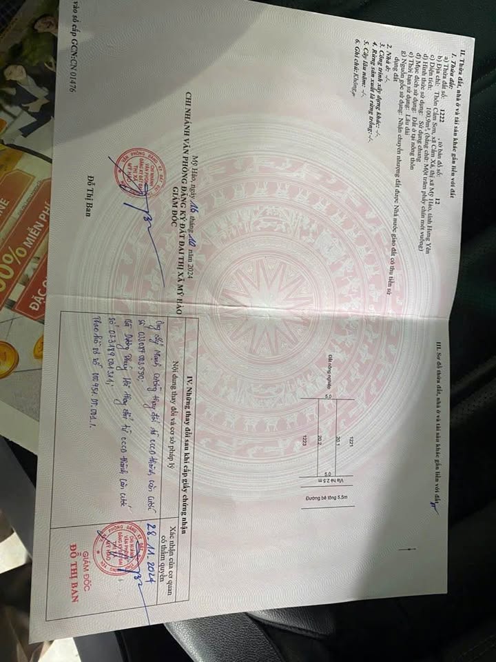 Bán đất khu giãn dân Cẩm Xá, Mỹ Hào, Hưng Yên