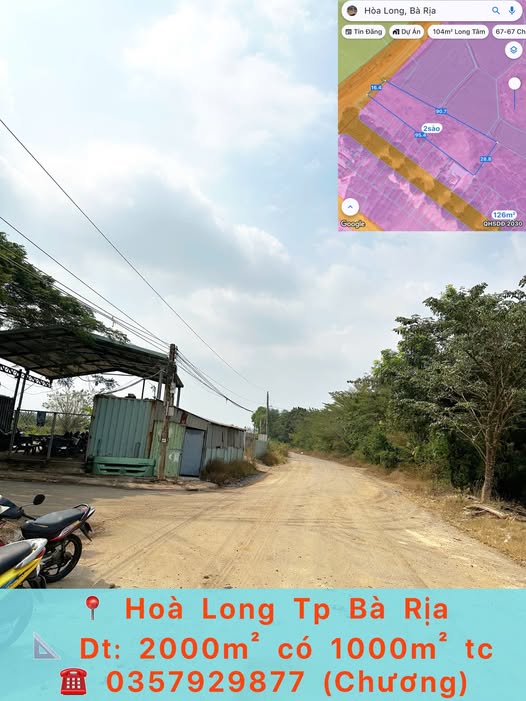 Bán đất Hòa Long, thành phố Bà Rịa cũ, diện tích 2000m2, phù hợp xây nhà vườn, biệt thự nghỉ dưỡng, giá 9 tỷ