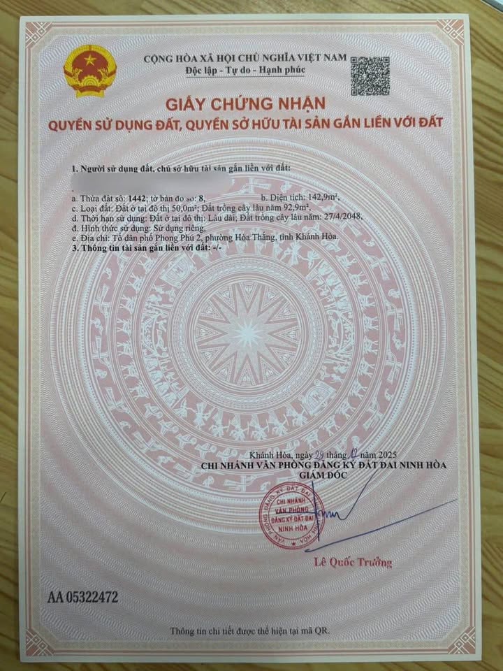 Bán lô đất ở tại tổ dân phố Phong Phú 2, phường Hoà Thắng, giá 390 triệu