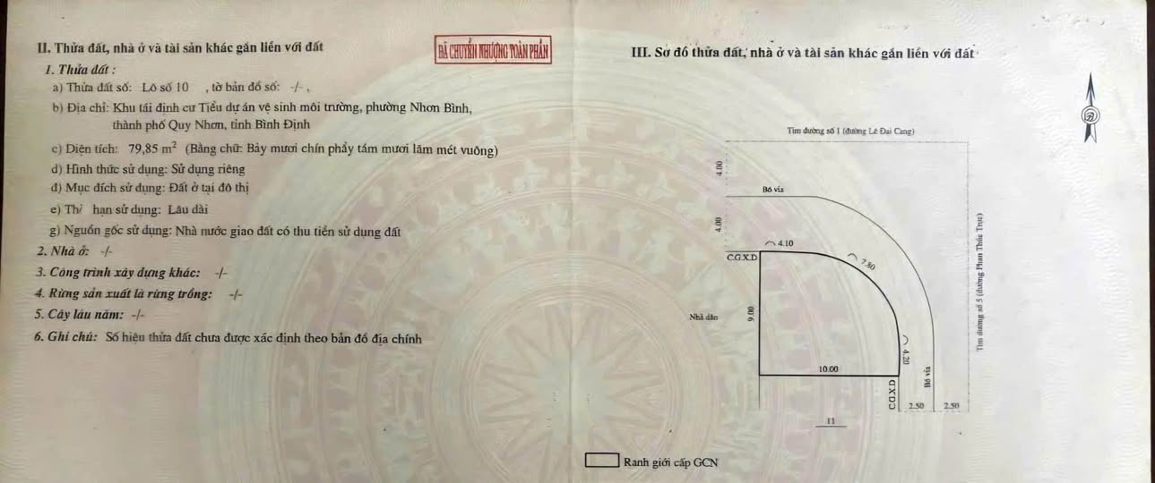 Bán lô góc 2 mặt tiền khu Nhơn Bình, Quy Nhơn, giá 4.39 tỷ