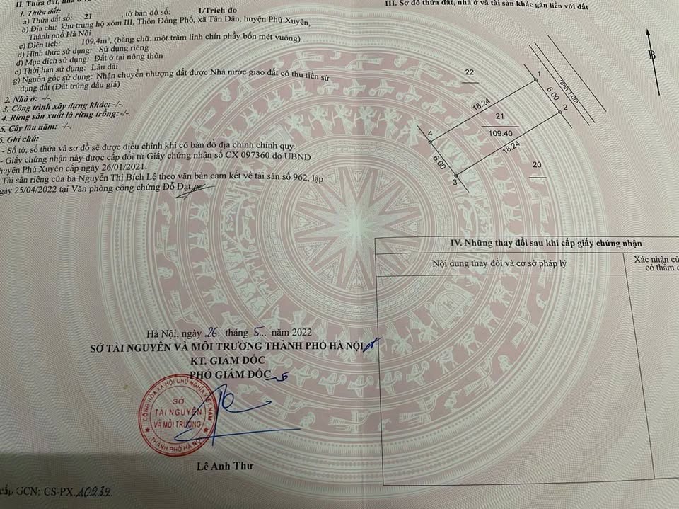 Bán đất đất đấu giá Tân Dân, Phú Xuyên, cạnh trường mầm non