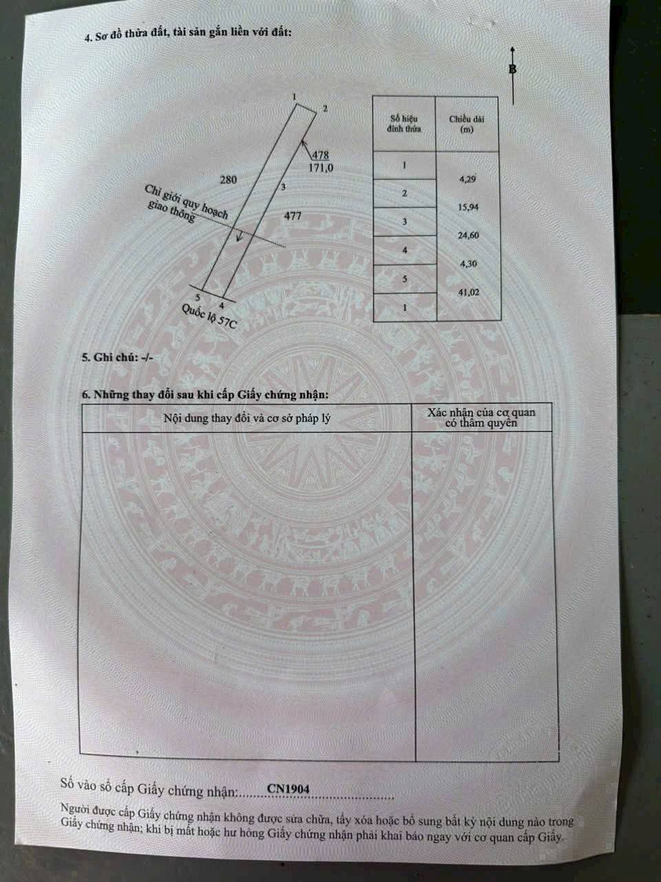 Bán đất nền mặt tiền Quốc lộ 57C, Thuận Điền, Giồng Trôm, giá 790 triệu