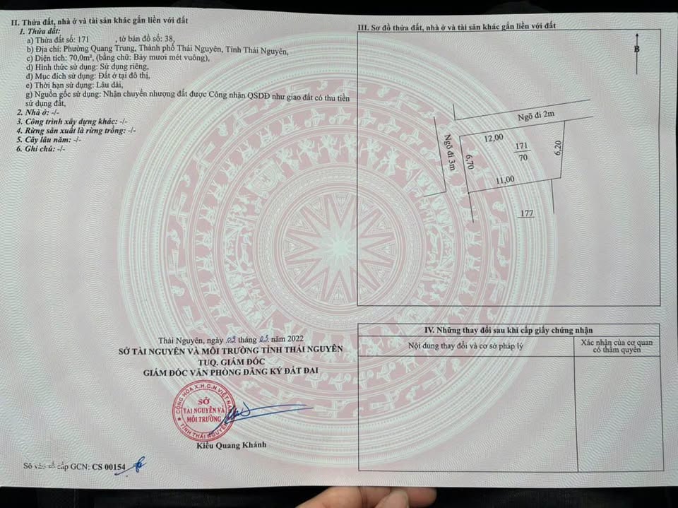 Bán nhà cấp 4, 2 mặt thoáng đối diện tiểu học Nguyễn Viết Xuân, Thái Nguyên, ô tô vào tận nhà