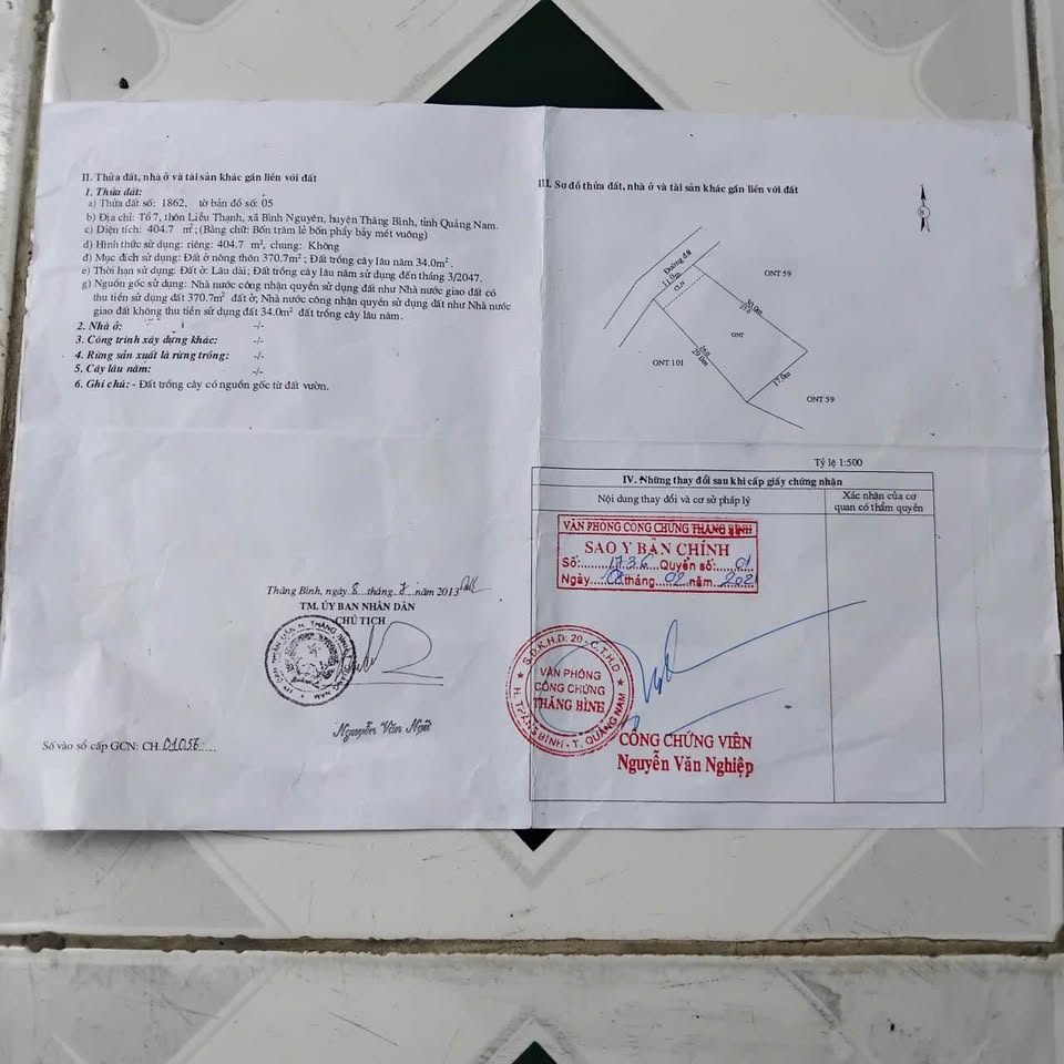 Bán gấp lô đất diện tích khủng huyện Thăng Bình, Quảng Nam cũ, giá 1.05 tỷ