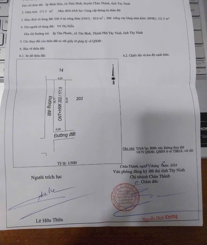 Bán đất tại Thanh Thuận, Thanh Điền, Tây Ninh, giá tốt