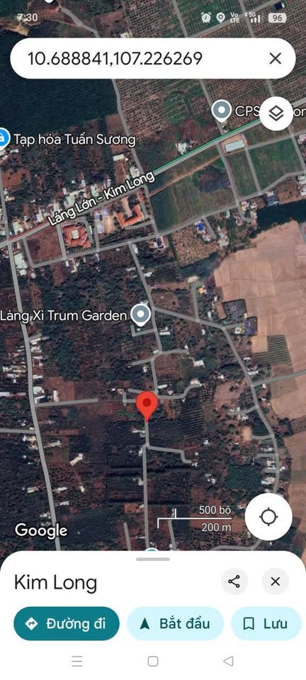 Bán đất huyện Châu Đức, tỉnh Bà Rịa, Vũng Tàu, giá 1,35 tỷ