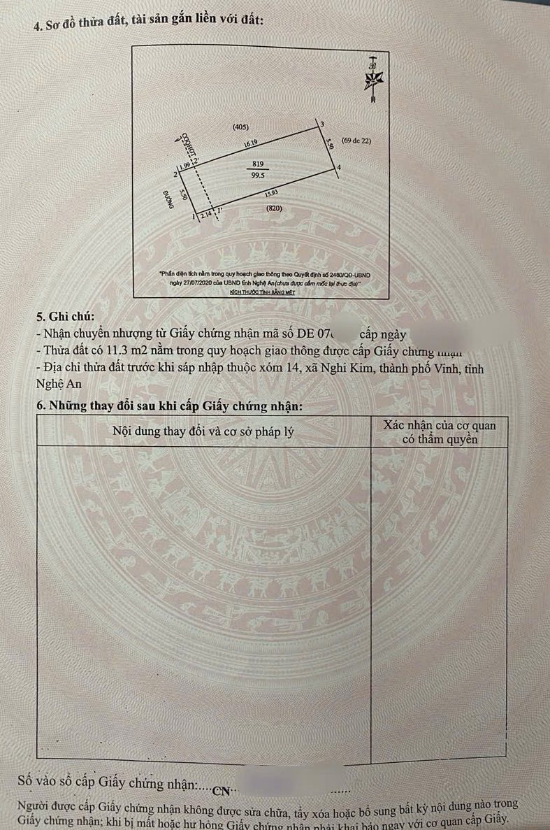 Đất nền 99,5m2, mặt tiền đường 7m thông, hướng Tây Nam, gần trung tâm và bệnh viện lớn