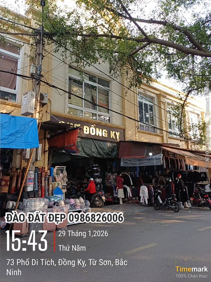 Đất tặng nhà 3 tầng, full thổ cư 74m2, gần chợ Đồng Kỵ, đầu tư bao lời