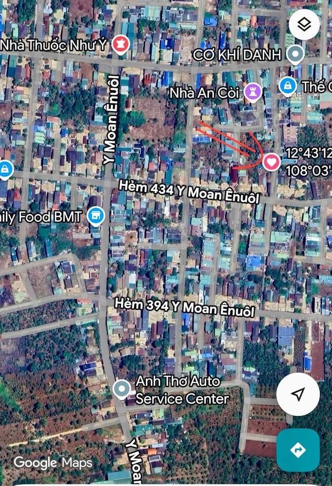 Chủ gửi bán lô đất hẻm 434 Y Moal, phường Buôn Ma Thuột, giá 3.5 tỷ