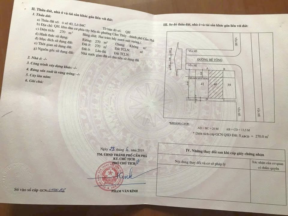 Bán biệt thự Tây Bến Do, cạnh bao biển Cẩm Thủy, Cẩm Phả, đối diện Chi Cục Hải Quan