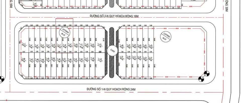 3 Lô liền kề 360m2 đón lộc đầu năm, hướng Tây Bắc siêu thoáng