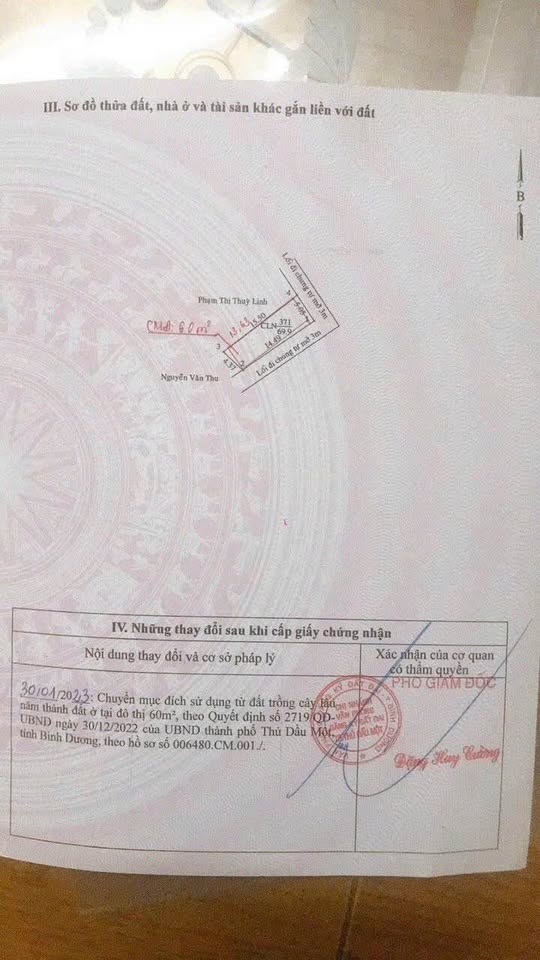 Bán đất Phú Thọ, ngay gần bến xe Bình Dương, giá 1.7 tỷ