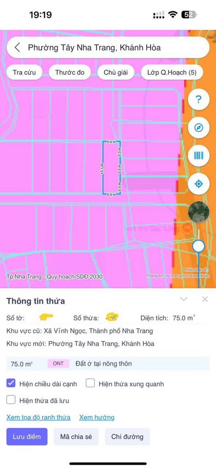 Đất Vĩnh Ngọc, Nha Trang 75m2, 1,5 tỷ, sổ đỏ sẵn sàng, đường ô tô