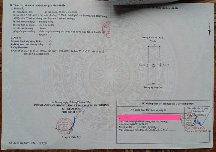 Bán đất mặt phố Nguyễn Tế, khu đô thị Tứ Minh, thành phố Hải Dương cũ