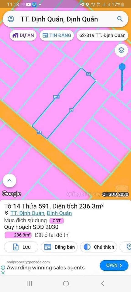 Bán đất có nhà tại Định Quán, Đồng Nai, ngay chợ đêm Định Quán, giá 3.7 tỷ