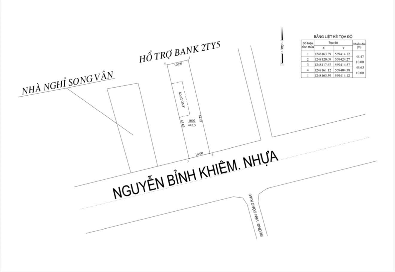 Bán đất mặt tiền đường Nguyễn Bỉnh Khiêm, trung tâm huyện Dầu Tiếng cũ, nay là xã Dầu Tiếng, thành phố Hồ Chí Minh