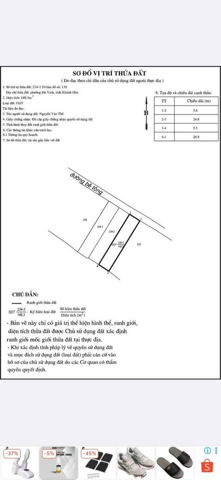 Bán lô đất thổ cư phường Đô Vinh, 2 mặt tiền đường ô tô, giá 650 triệu