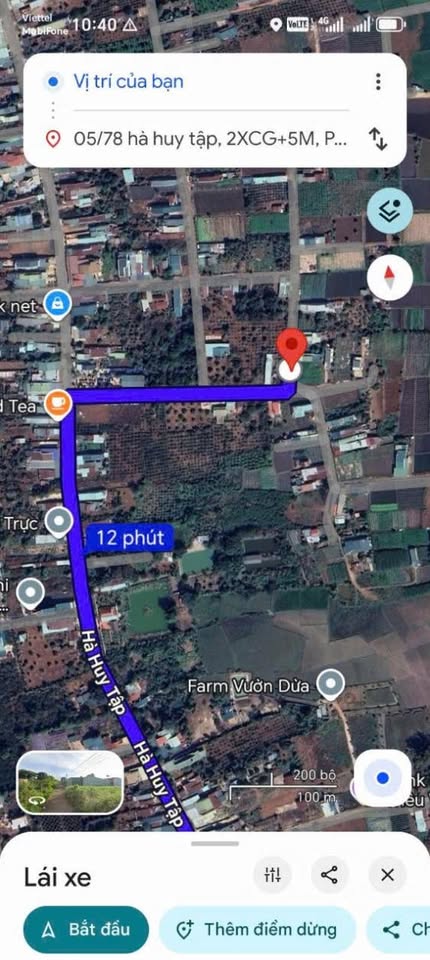 Bán đất tại hẻm 78 đường Hà Huy Tập, phường Thống Nhất