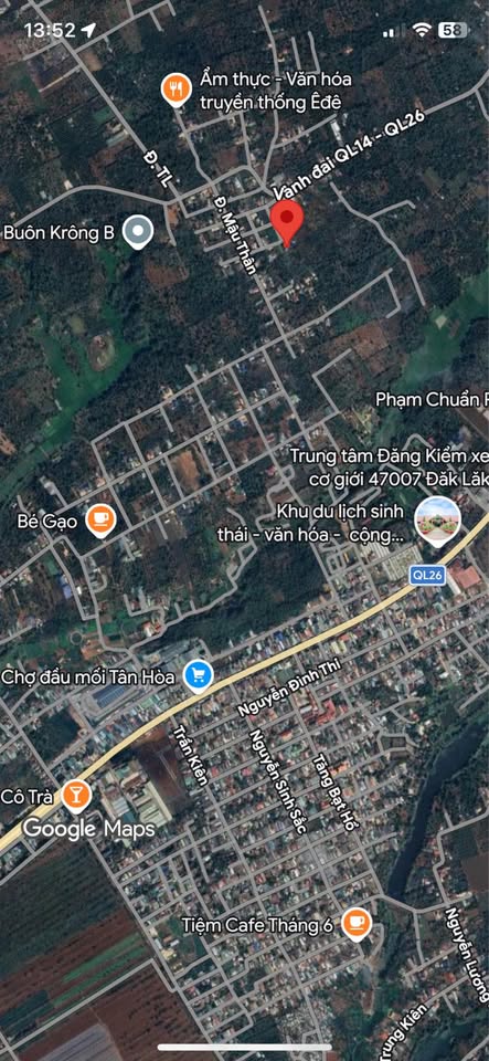 Cần bán lô đất hẻm Mậu Thân, Ea Tu (cũ), phường Tân An, Buôn Ma Thuột, giá 950 triệu