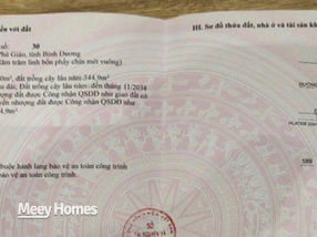 Bán lô đất tại thị trấn Phước Vĩnh, huyện Phú Giáo, tỉnh Bình Dương cũ, giá 6 tỷ