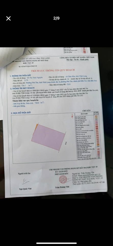 Bán đất thành phố Bến Tre, tỉnh Bến Tre giá 2,65 tỷ