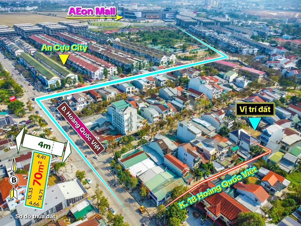 Bán đất kiệt ô tô Hoàng Quốc Việt, trung tâm thành phố Huế, giá 2.2 tỷ