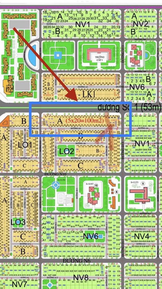 Bán đất khu đô thị HUD Nhơn Trạch, mặt tiền Lê Hồng Phong 53m, giá 4.1 tỷ