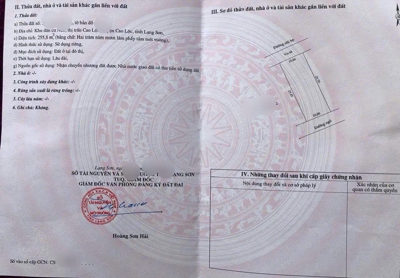 Bán lô đất N20, vị trí đẹp, tiềm năng cao, cạnh Cục Thuế tỉnh Lạng Sơn