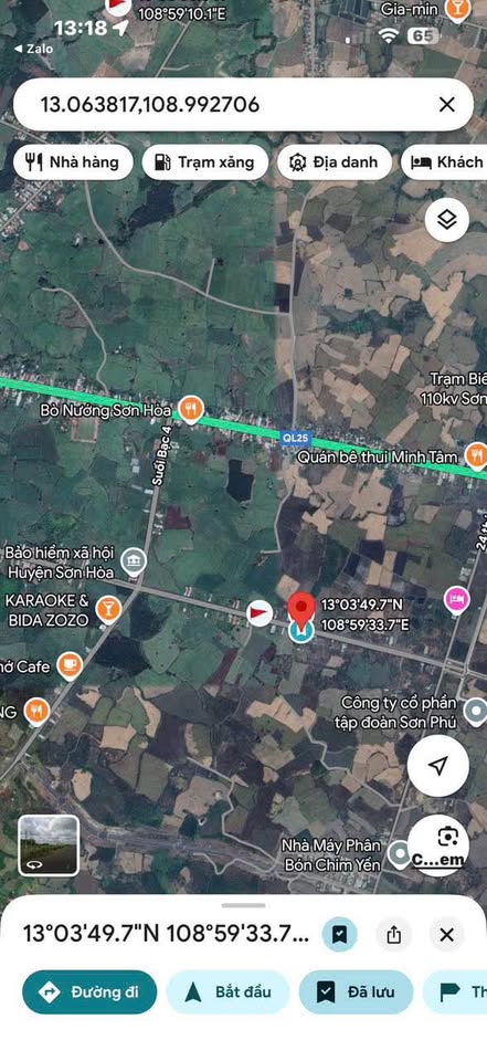 Chính chủ cần bán lô đất Suối Bạc 3, xã Sơn Hòa, tỉnh Đắk Lắk, giá 950 triệu