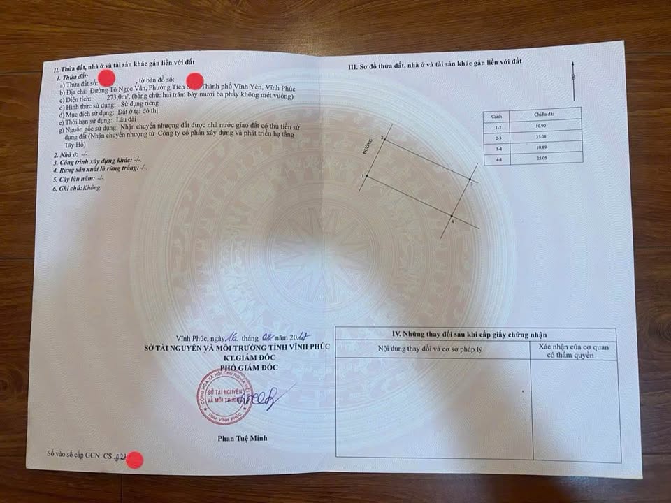 Bán lô đất biệt thự siêu vip khu đô thị Tây Hồ, Vĩnh Yên, Vĩnh Phúc