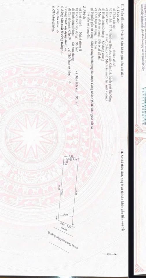 Bán đất quận Cẩm Lệ, thành phố Đà Nẵng giá 4,85 tỷ