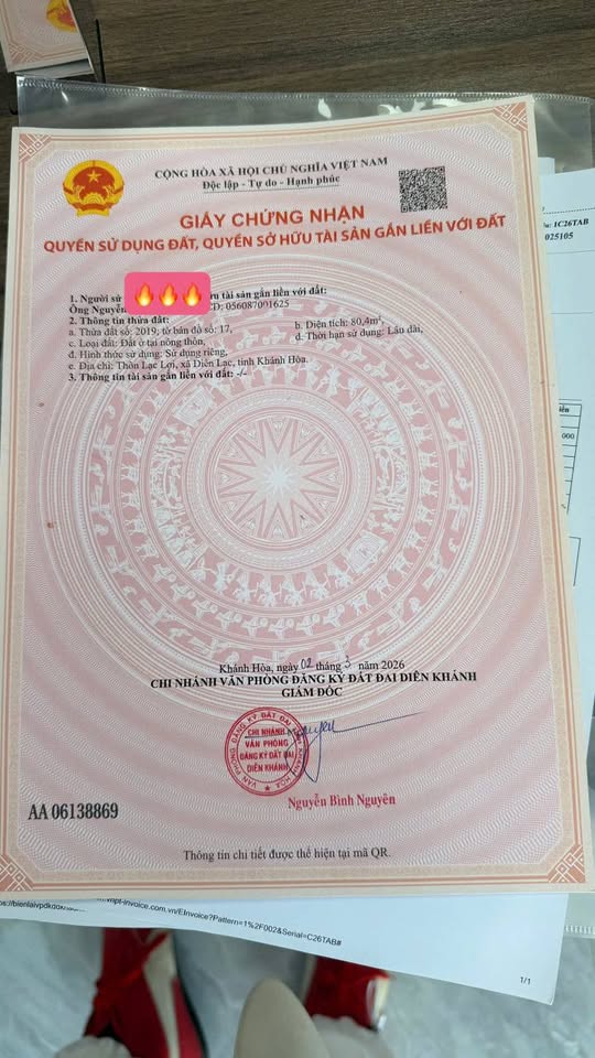 Bán đất thành phố Nha Trang, tỉnh Khánh Hòa giá 780 triệu