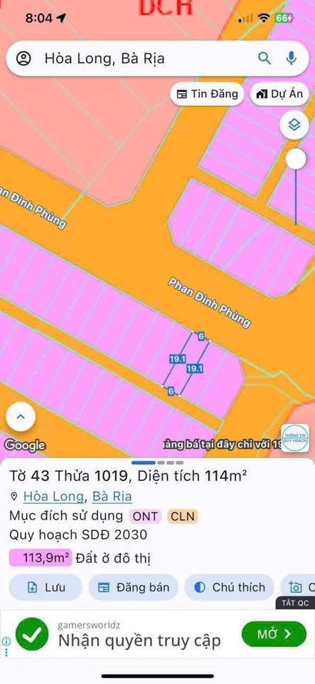 Bán đất thành phố Vũng Tàu, tỉnh Bà Rịa, Vũng Tàu giá 2,75 tỷ