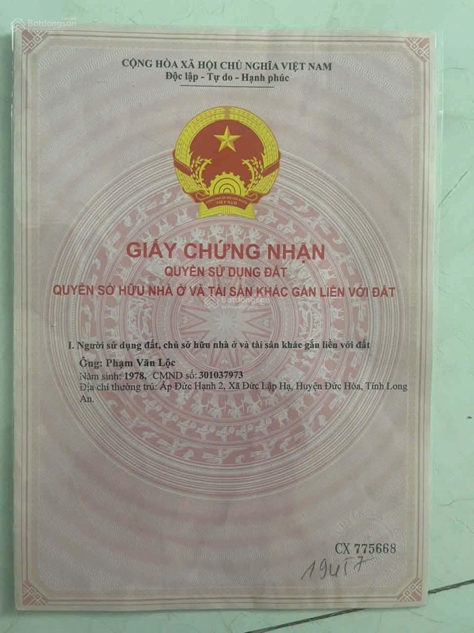 Đất ở Đức Hòa -ngang 7m -dài 25m-đường đá trước đất 4m,cách lộ khoảng 100m.